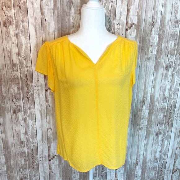 Christopher & Banks Tops - Christopher & Banks Yellow Shirt size Medium